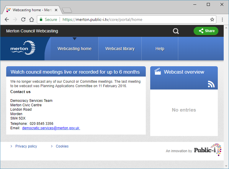 Merton Council Webcasting