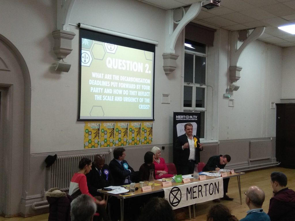 XR Merton Mitcham & Morden Hustings 9 December 2019