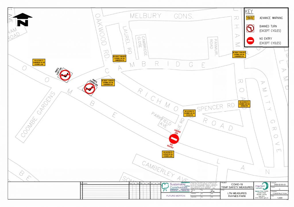 LTN Raynes Park Area Diagram